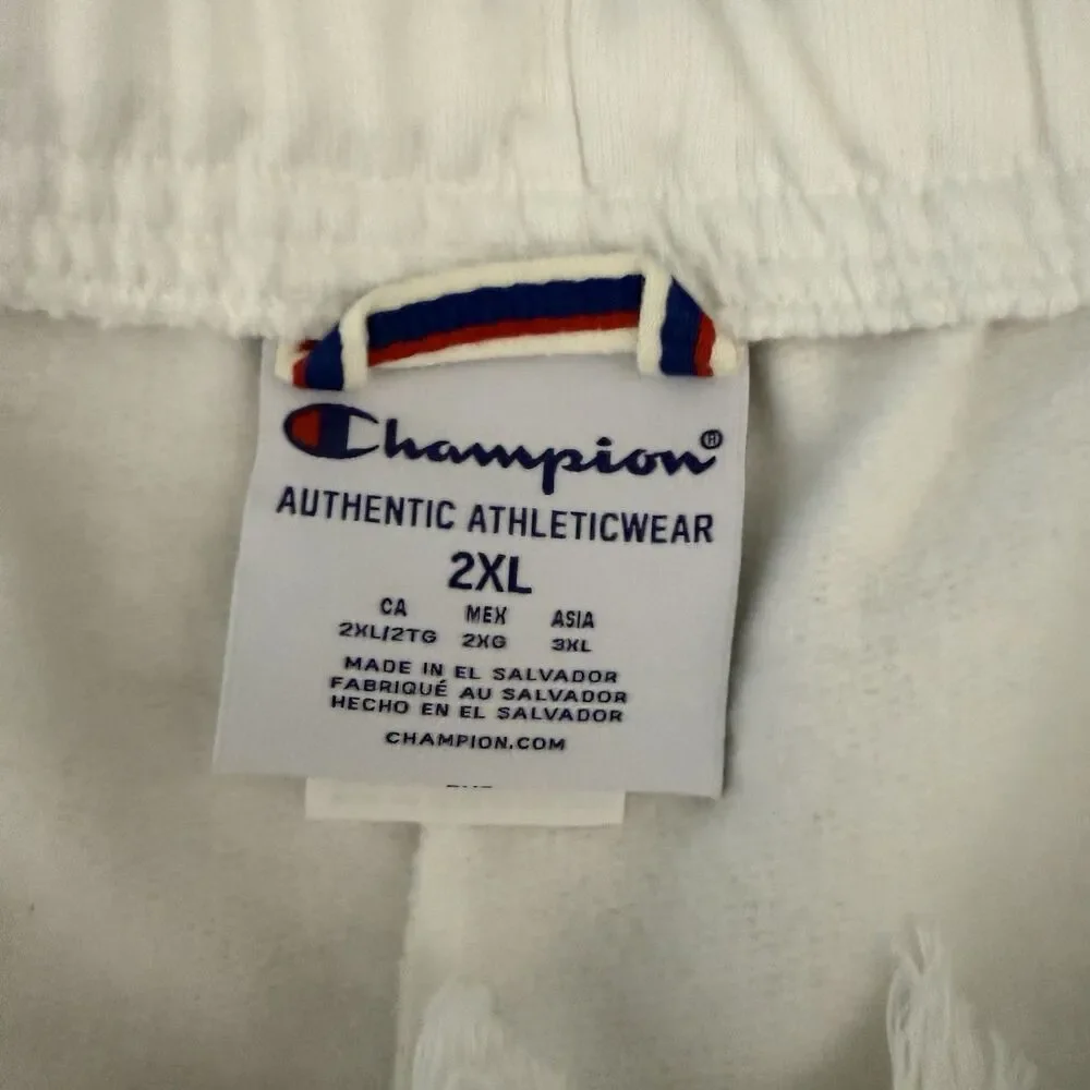 Champion White Ladies Cut-off Shorts Size 2XL